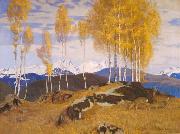 Adrian Scott Stokes Autumn in the Mountains Sweden oil painting artist